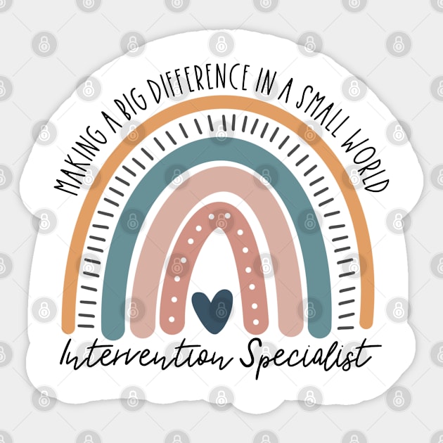 Intervention Specialist Boho Rainbow Sticker by IndigoPine